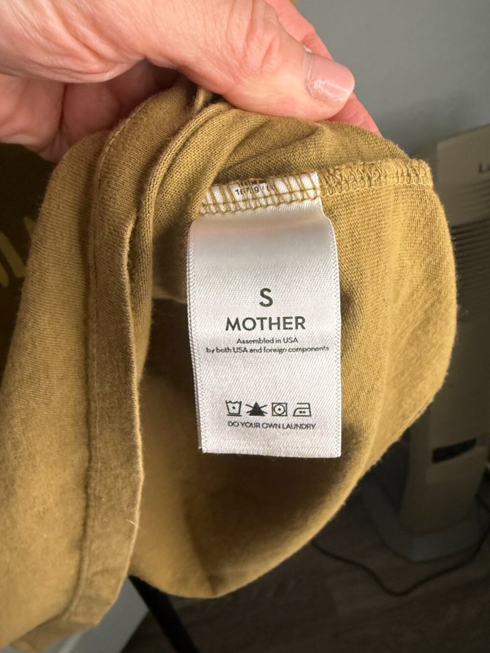 MOTHER "Mother's Disco Night" Graphic Muscle Tank – S- Olive Green- MSRP $100 - Picture 7 of 9